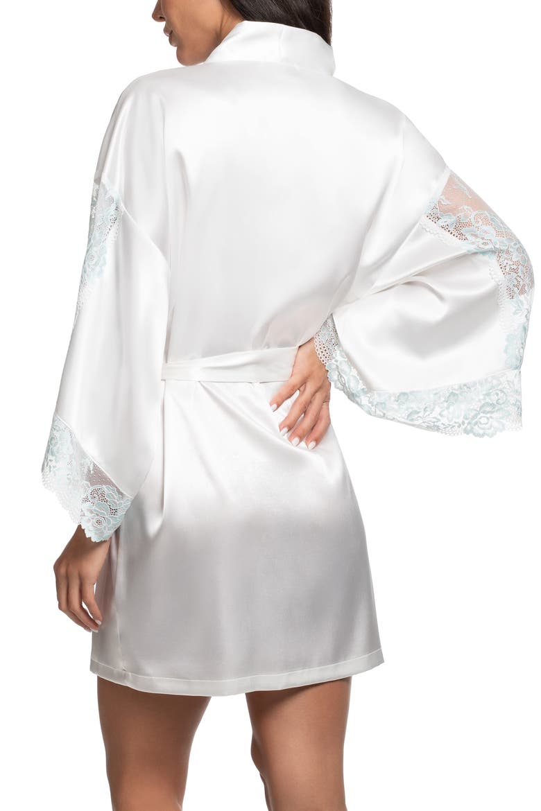 Lillie Lace Trim Satin Wrap, Alternate, color, IVORY