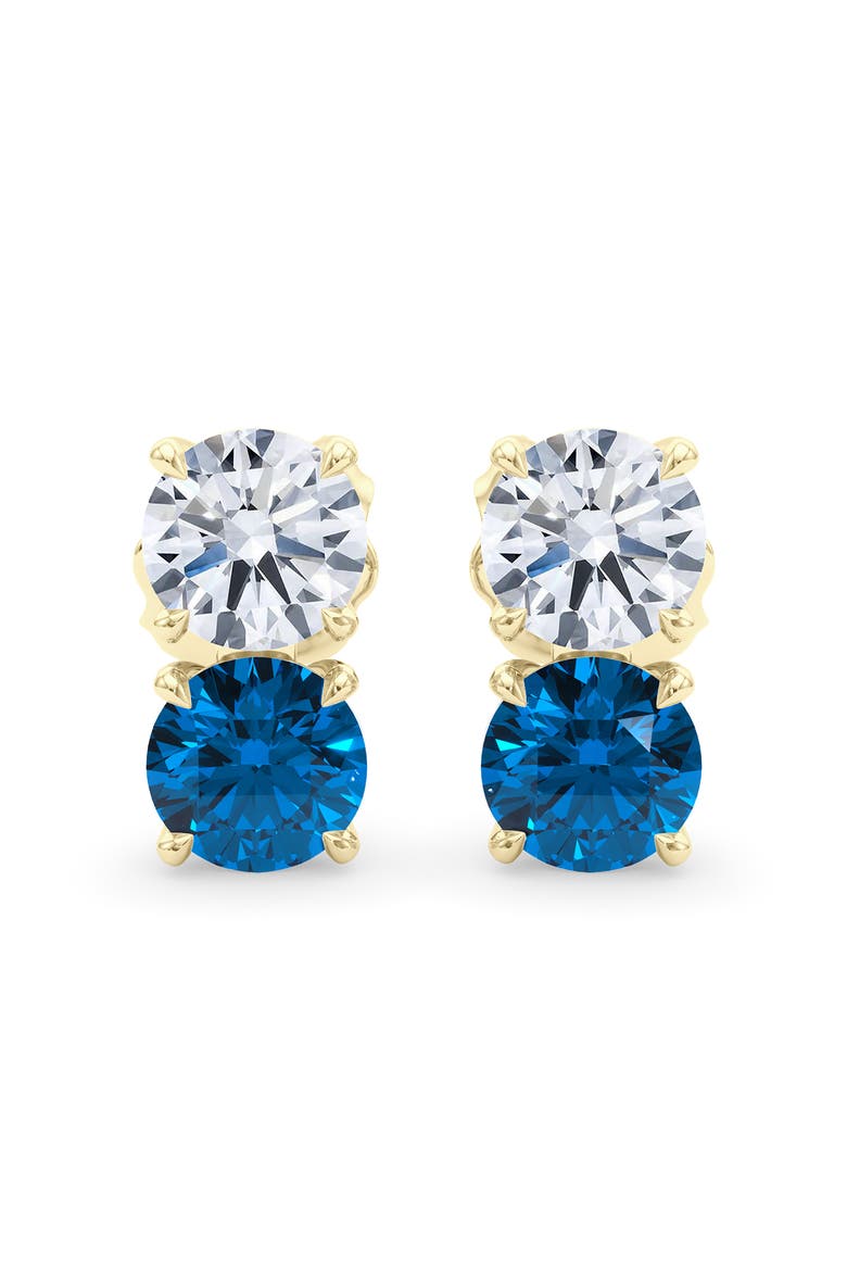 Double Birthstone Earrings, Alternate, color, 18K YELLOW GOLD
