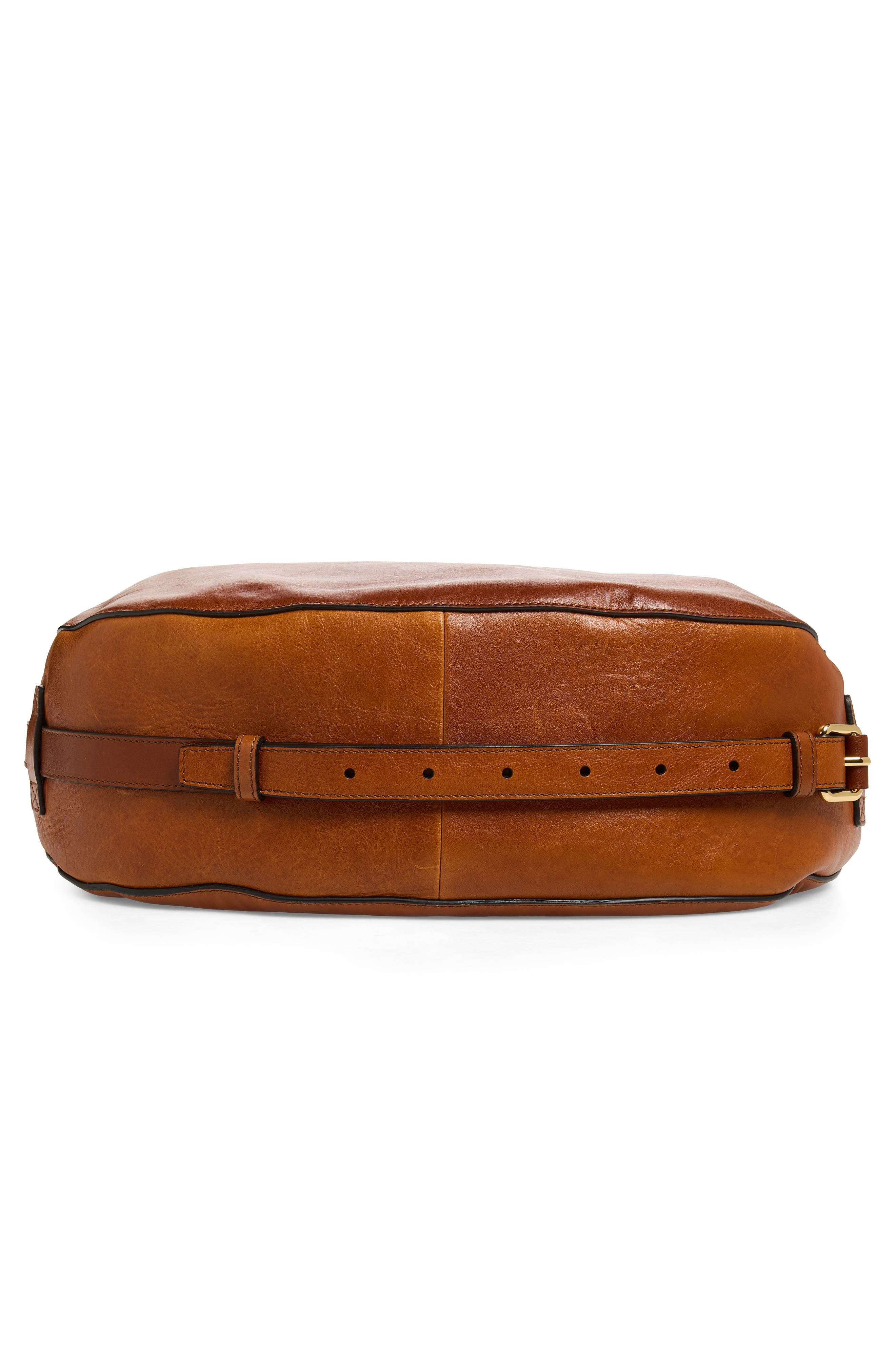 Moschino Handle Me Leather Hobo Bag, Alternate, color, Hide 20A Od9