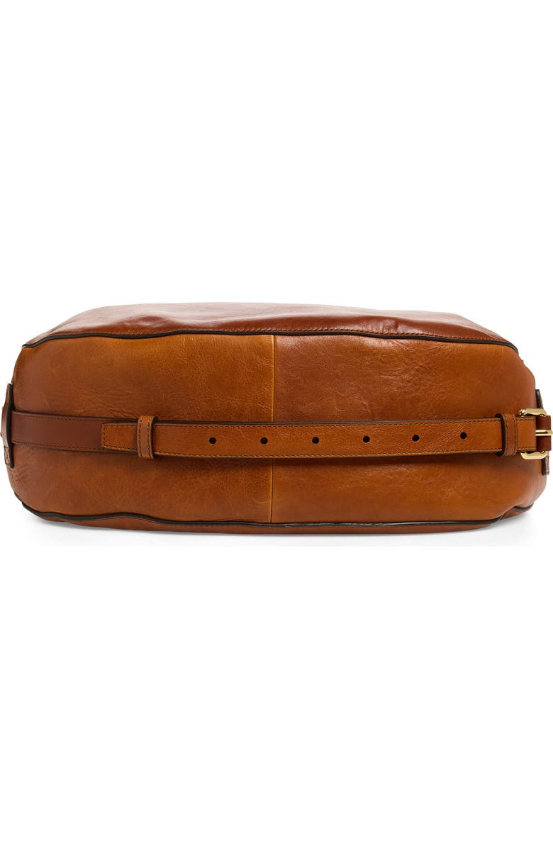 Moschino Handle Me Leather Hobo Bag, Alternate, color, Hide 20A Od9