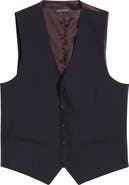 Jack Victor Owen Five-Button Stretch Wool Vest