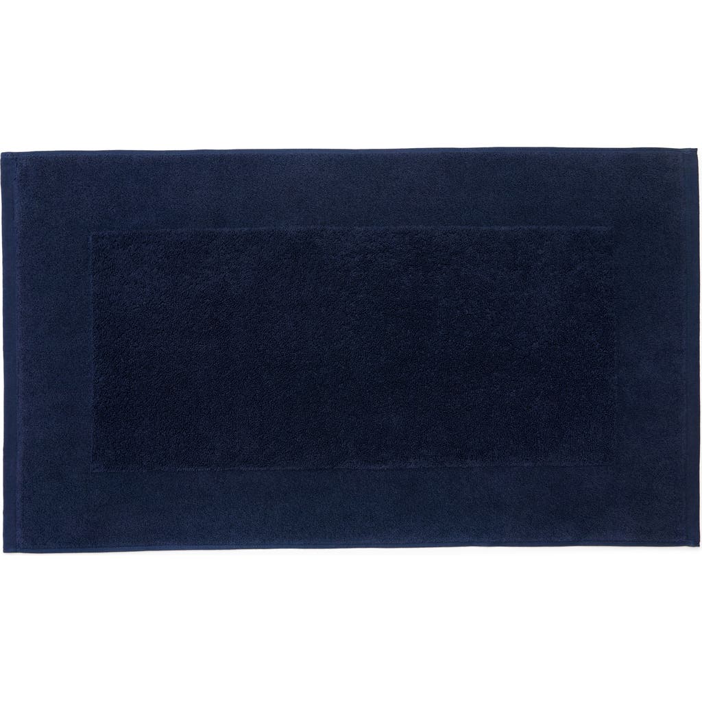 Sferra Bello Nuovo Combed Cotton Bath Mat In Navy