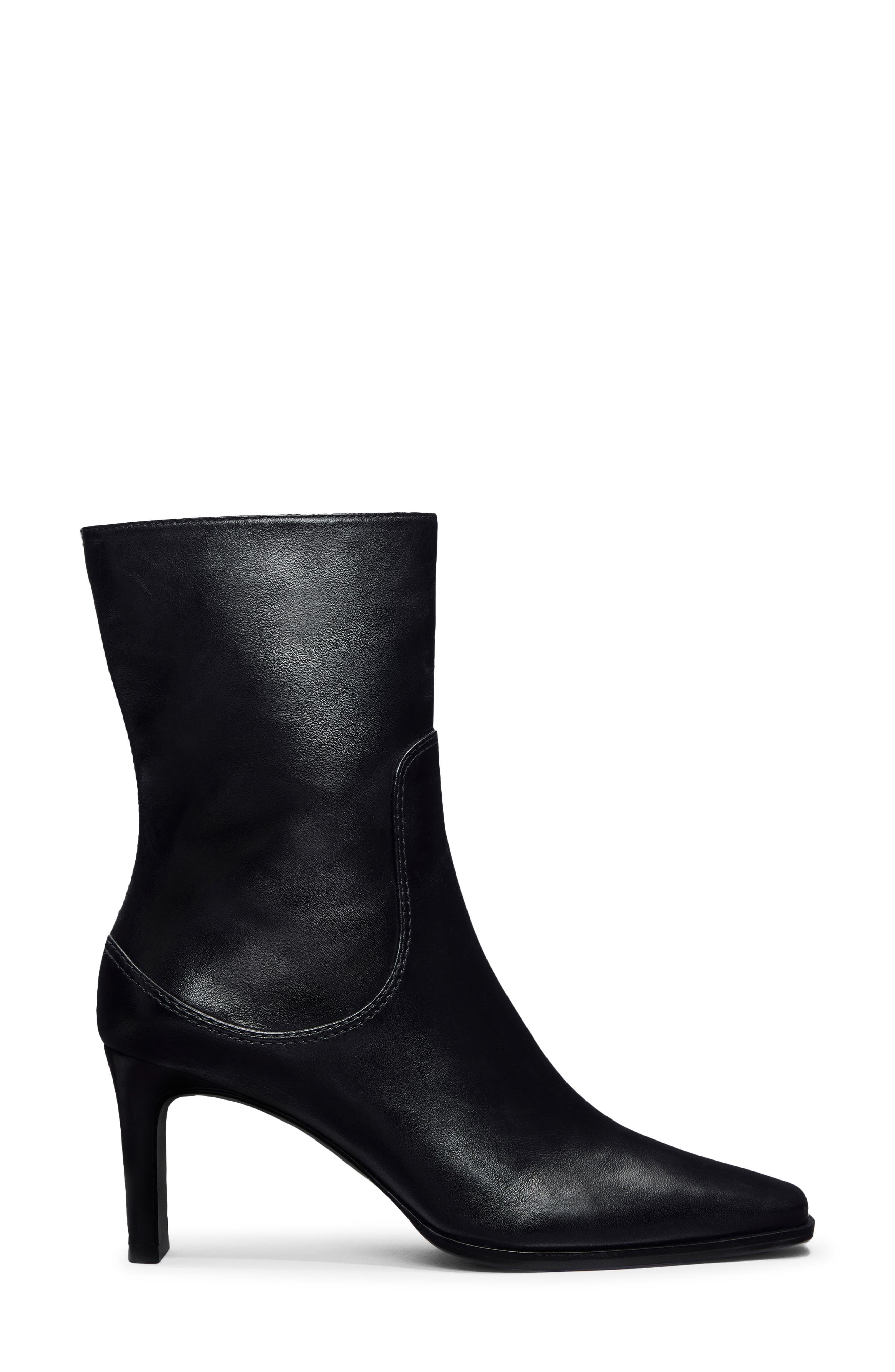 Claudette Leather Ankle Boot, Alternate, color, BLACK LEATHER