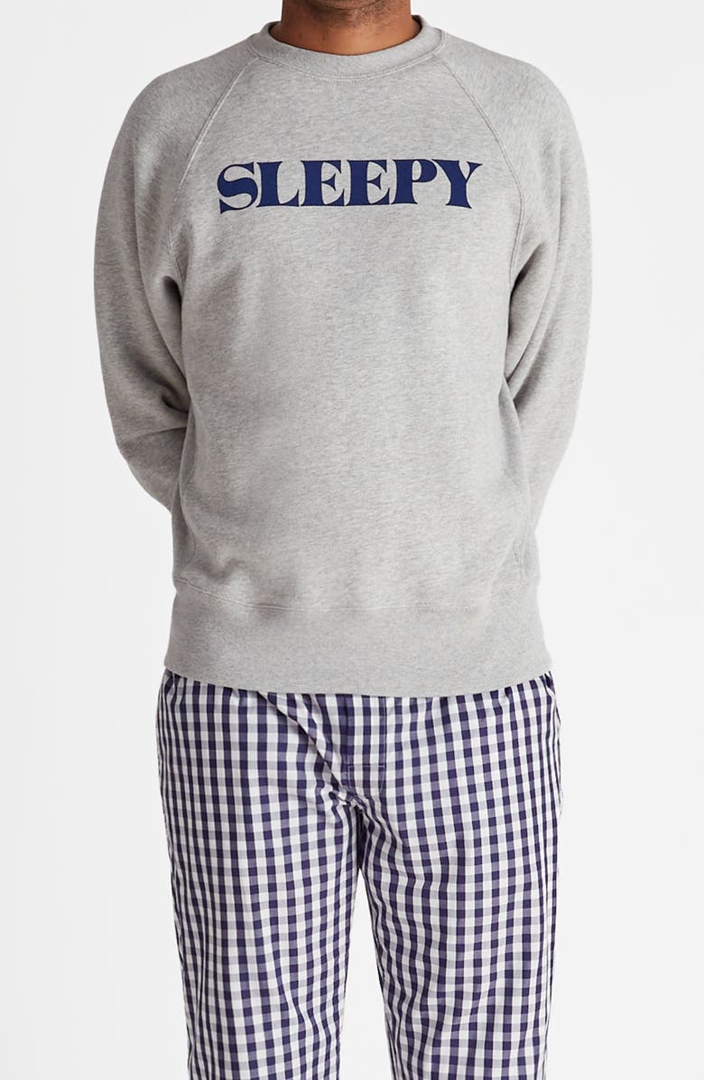 Sleepy Jones Logo Sweatshirt, Main, color, Heather Grey