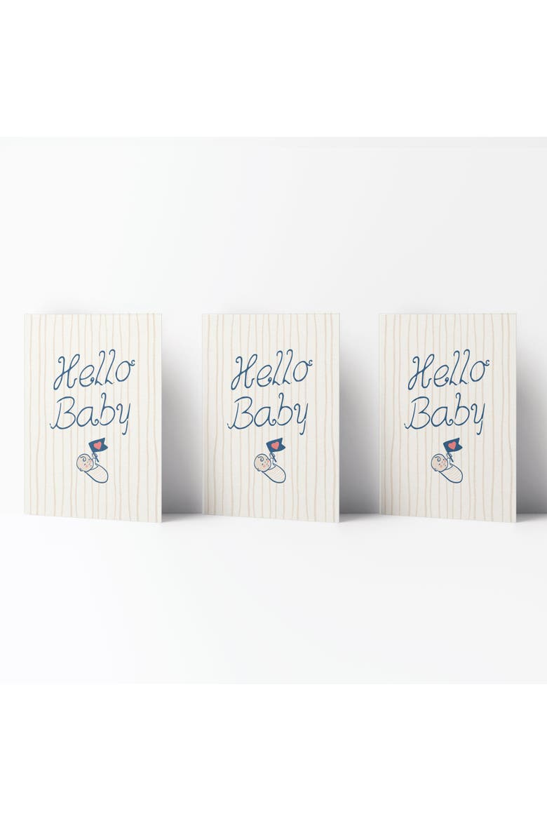 New Baby Greeting Card Pack (3ct) "Hello Baby", Main, color, Multi-Pack