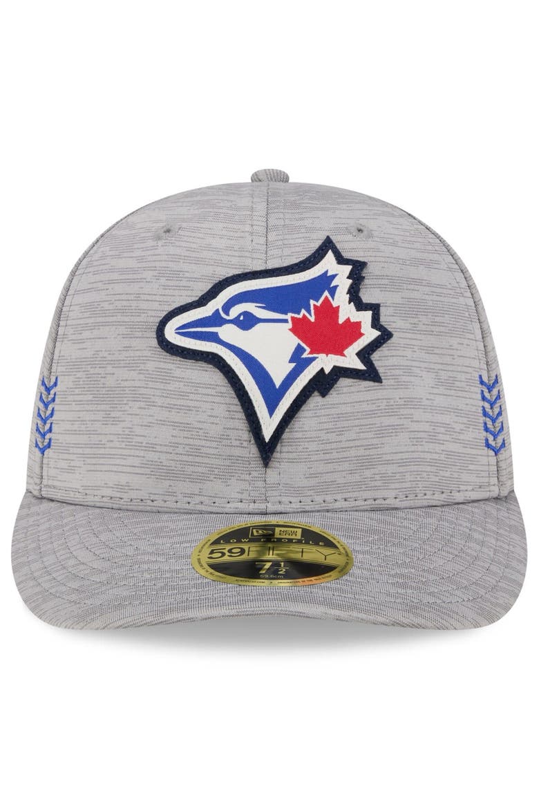 Men's New Era  Gray Toronto Blue Jays 2024 Clubhouse Low Profile 59FIFTY Fitted Hat, Alternate, color, Heather Gray
