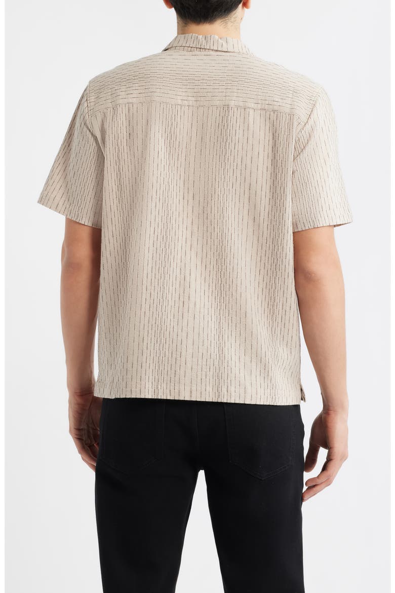 Leland Stripe Camp Shirt, Alternate, color, ECRU