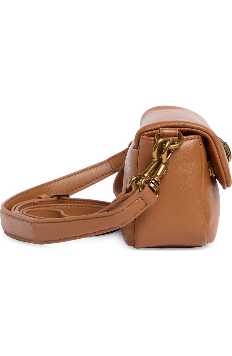 Kurt Geiger London Mini Oxford Leather Shoulder Bag, Alternate, color, Open Brown