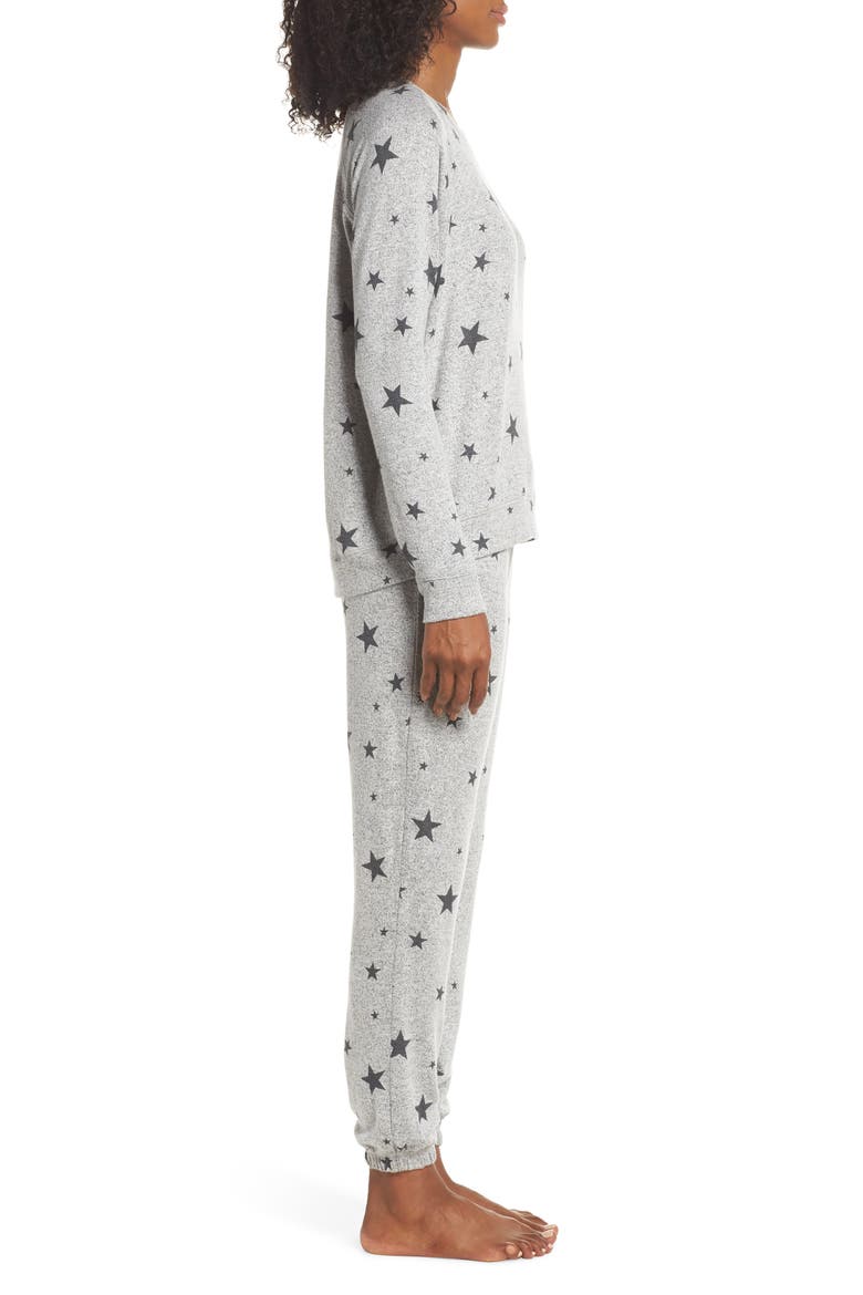 Just Peachy Jogger Pajamas, Alternate, color, SLATE