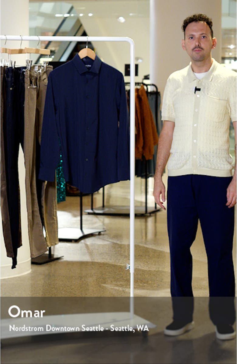 Leeward Solid Blue Button-Up Shirt, sales video thumbnail