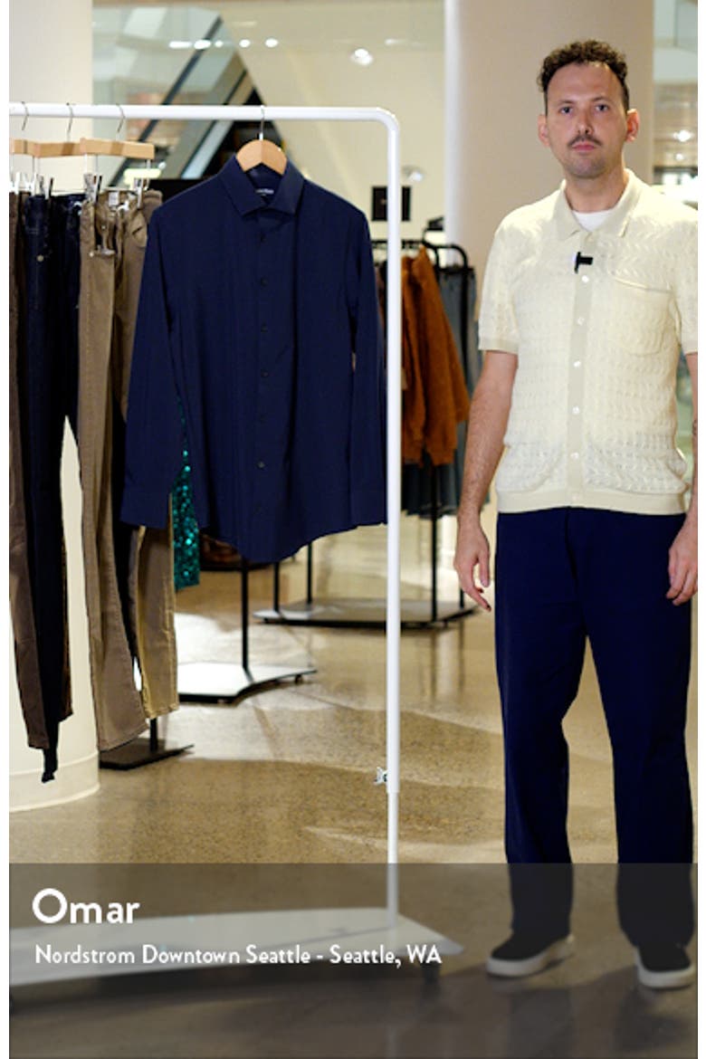 Leeward Solid Blue Button-Up Shirt video