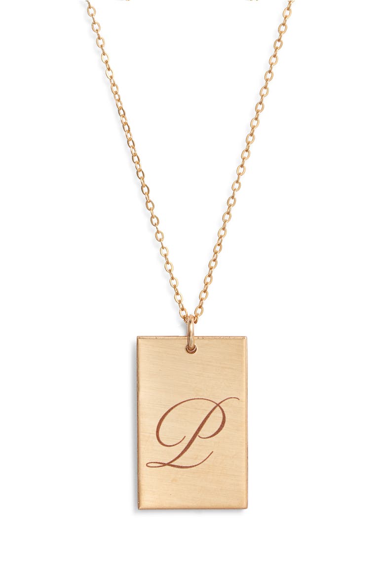 Stella Initial Pendant Necklace, Main, color, GOLD / P
