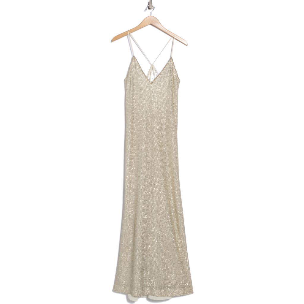 Twp Josephine Silk Gown In Silver