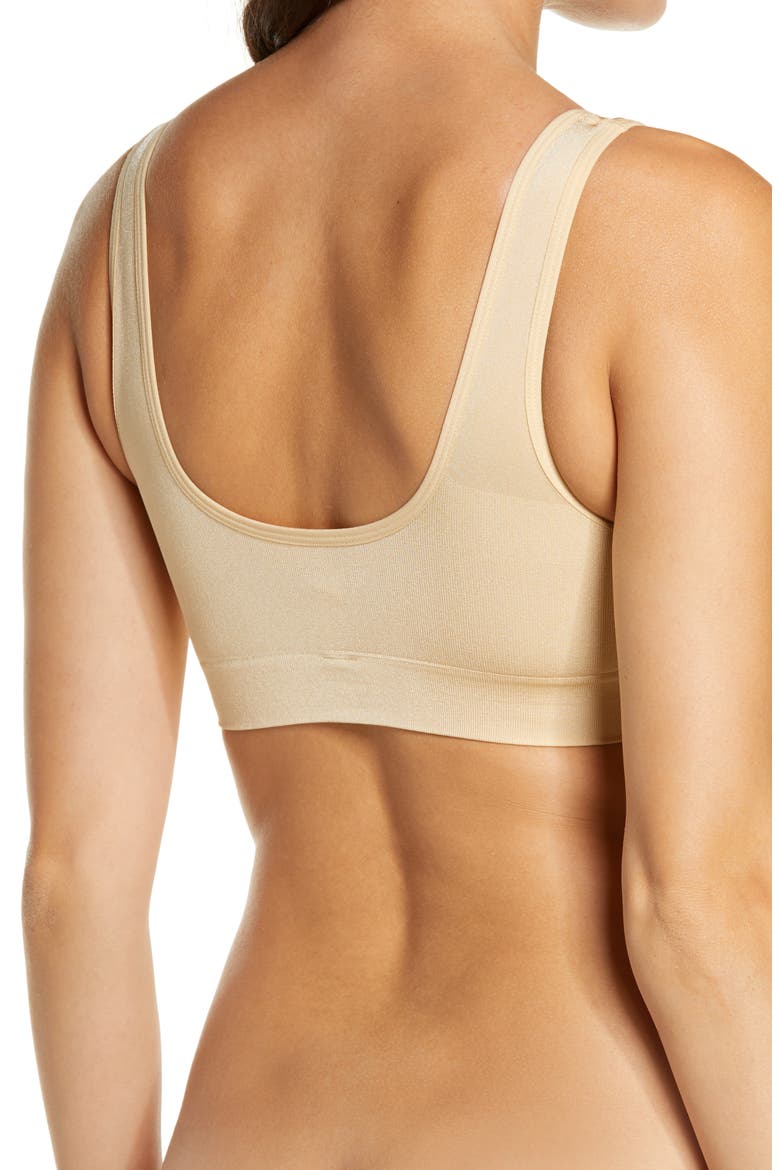 B-Smooth® Front Closure Bralette, Alternate, color, SAND