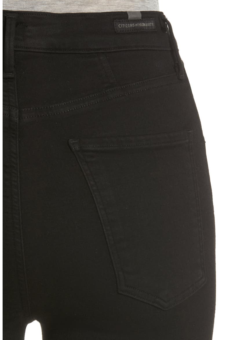 Chrissy High Waist Skinny Jeans, Alternate, color, ALL BLACK