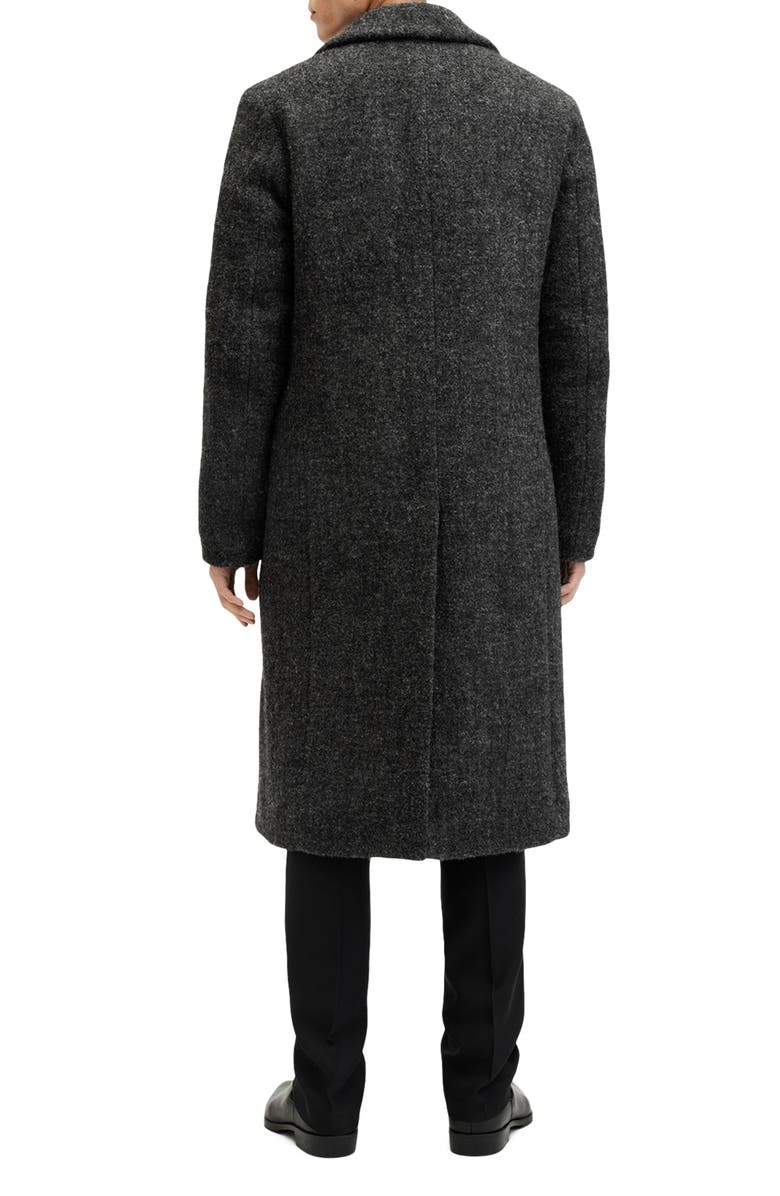 AllSaints Adler Double Breasted Wool Blend Coat, Alternate, color, 