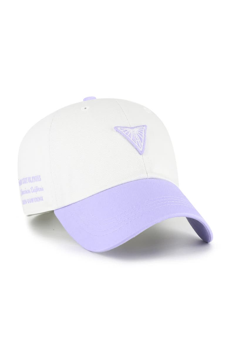 '47 Unisex '47  White/Violet Golden State Valkyries Contemporary Two-Tone Clean Up Adjustable Hat, Main, color, White