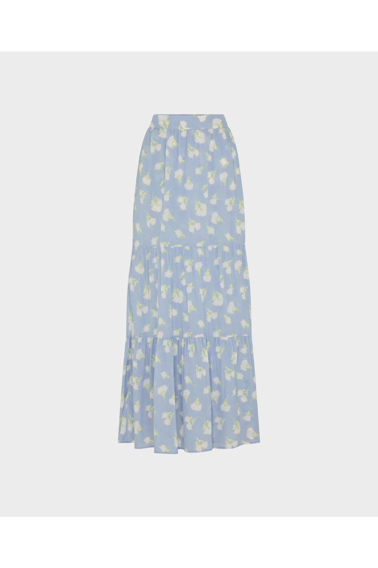 Holt Printed Viscose Wrap Skirt, Main, color, Blue