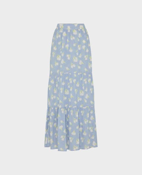 Holt Printed Viscose Wrap Skirt