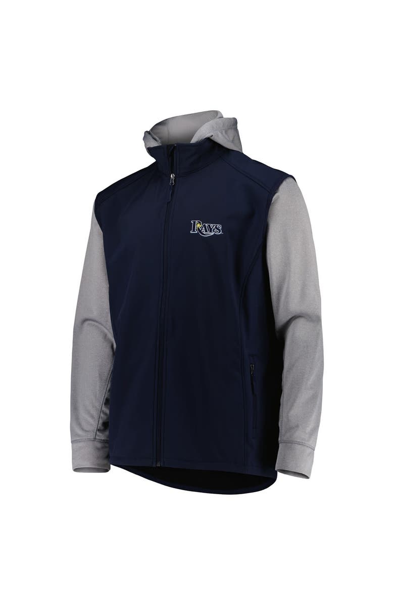 DUNBROOKE Men's Dunbrooke Navy/Heather Gray Tampa Bay Rays Alpha Full-Zip Jacket, Alternate, color, Navy