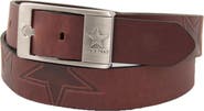 EAGLES WINGS Dallas Cowboys Brandish Leather Belt - Brown