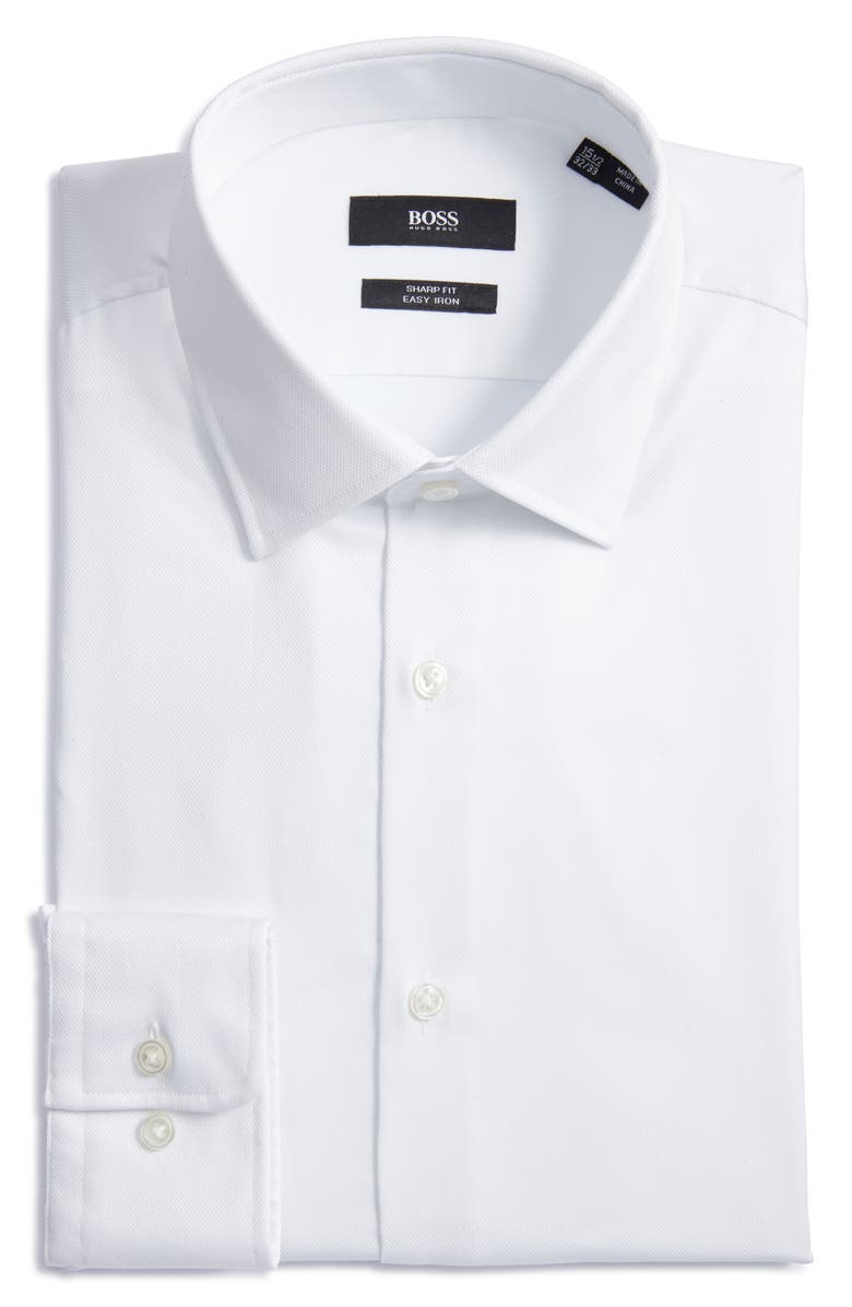 BOSS Marley Slim Fit Easy Iron Solid Dress Shirt, Alternate, color,