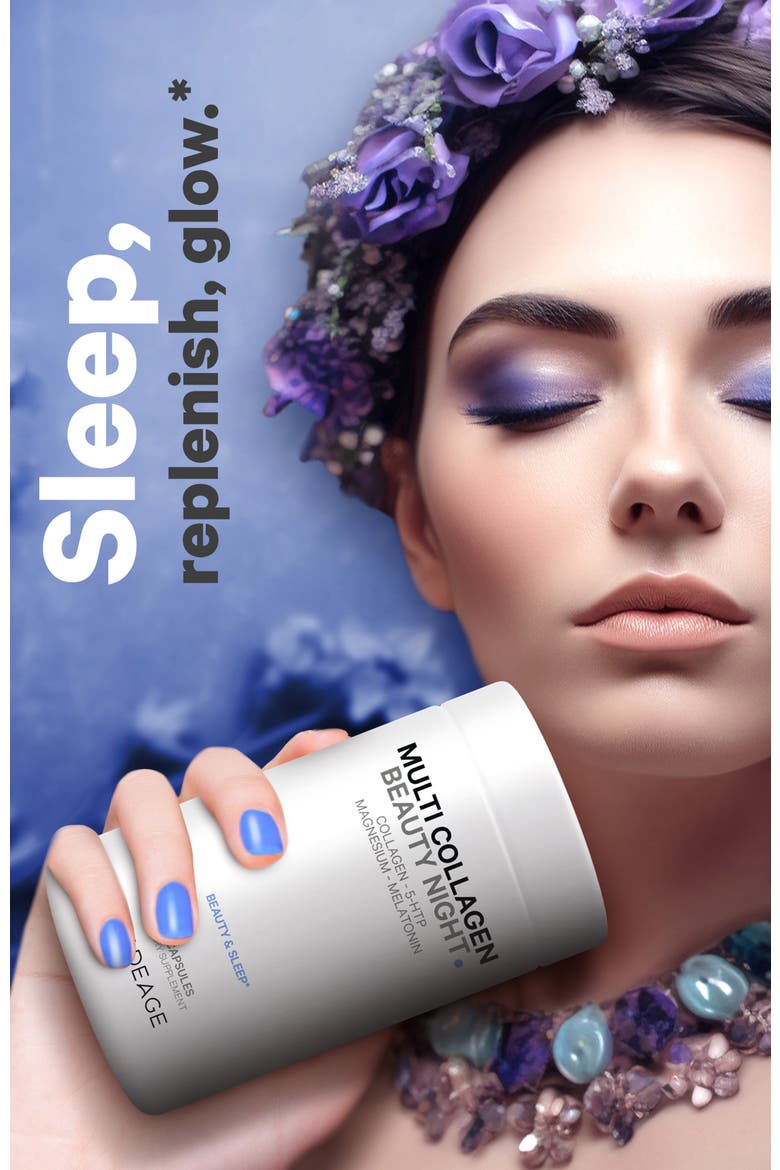 Multi Collagen + Magnesium & Melatonin Beauty Night Supplement, Alternate, color, White