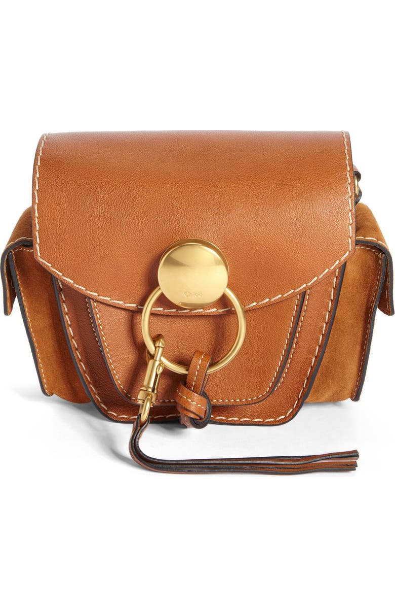 Chloé 'Small Jodie' Leather & Suede Camera Bag, Alternate, color,