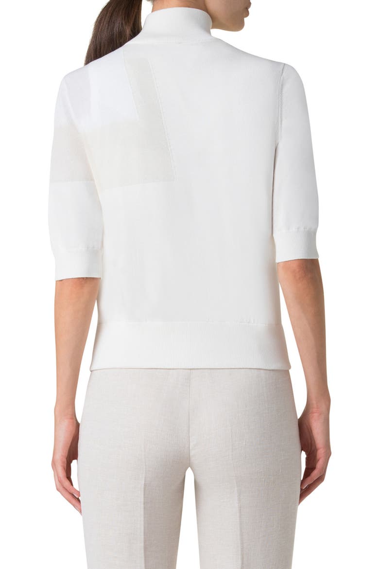 Trapeze Rayonnant Jacquard Full Zip Cardigan, Alternate, color, ECRU