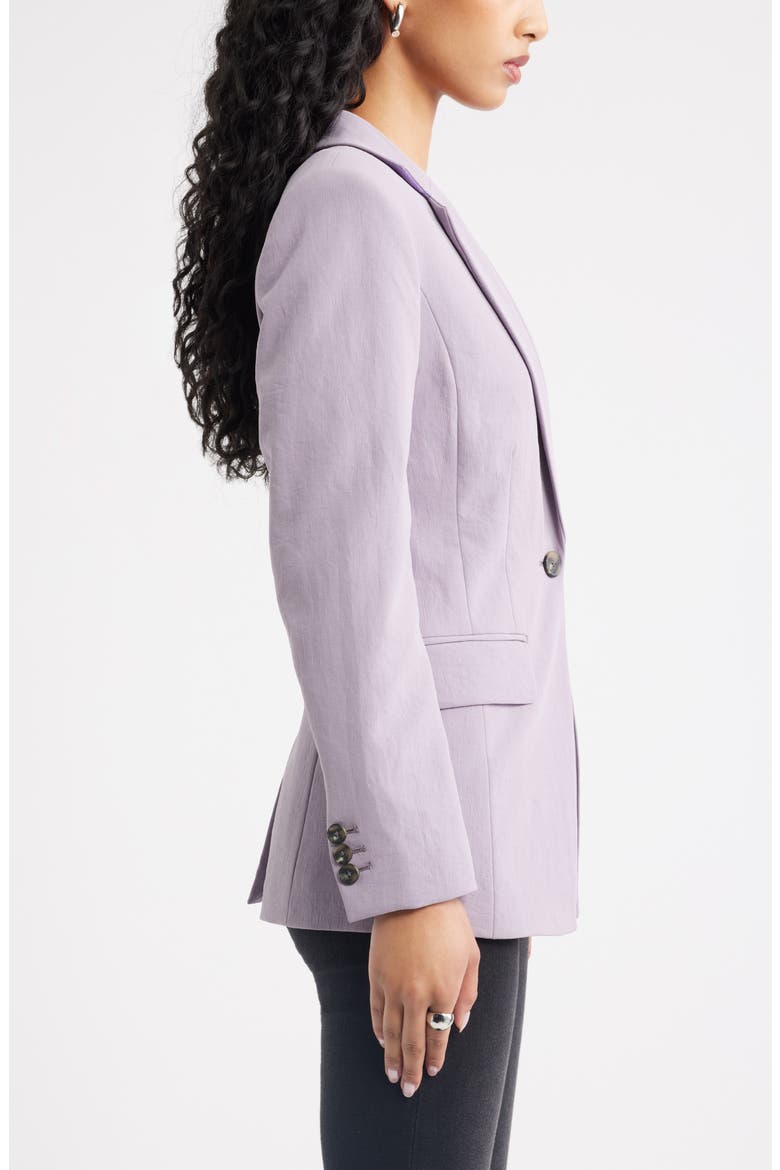 Curator Crepe Fitted Blazer, Alternate, color, PURPLE RIDGE