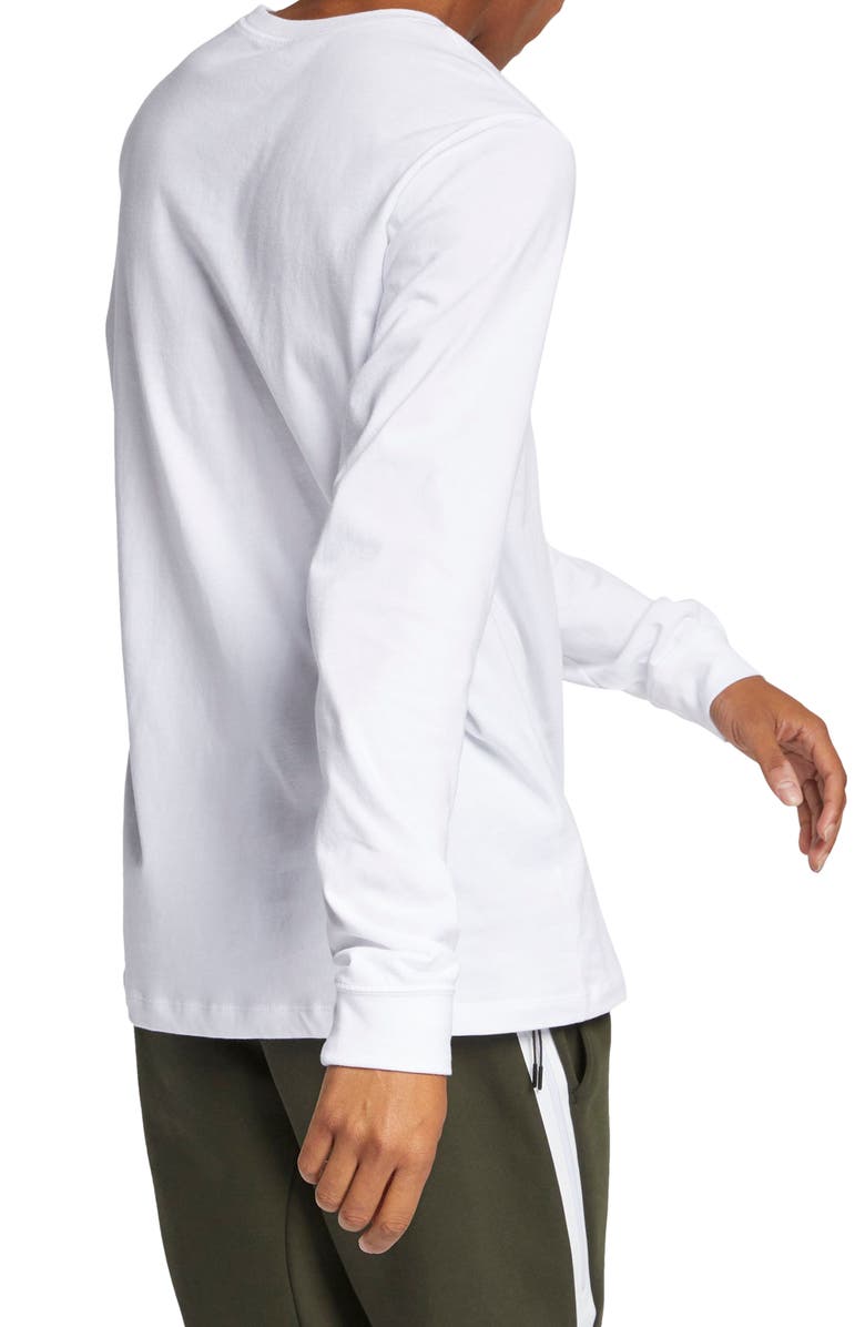 Nike Sportswear Club Long Sleeve T-Shirt, Alternate, color, White/Black