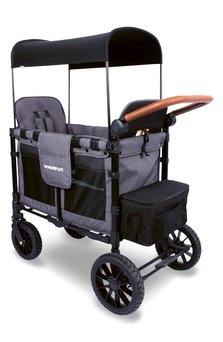 WonderFold W2 Luxe 2-Passenger Multifunctional Stroller Wagon, Alternate, color, Charcoal Gray