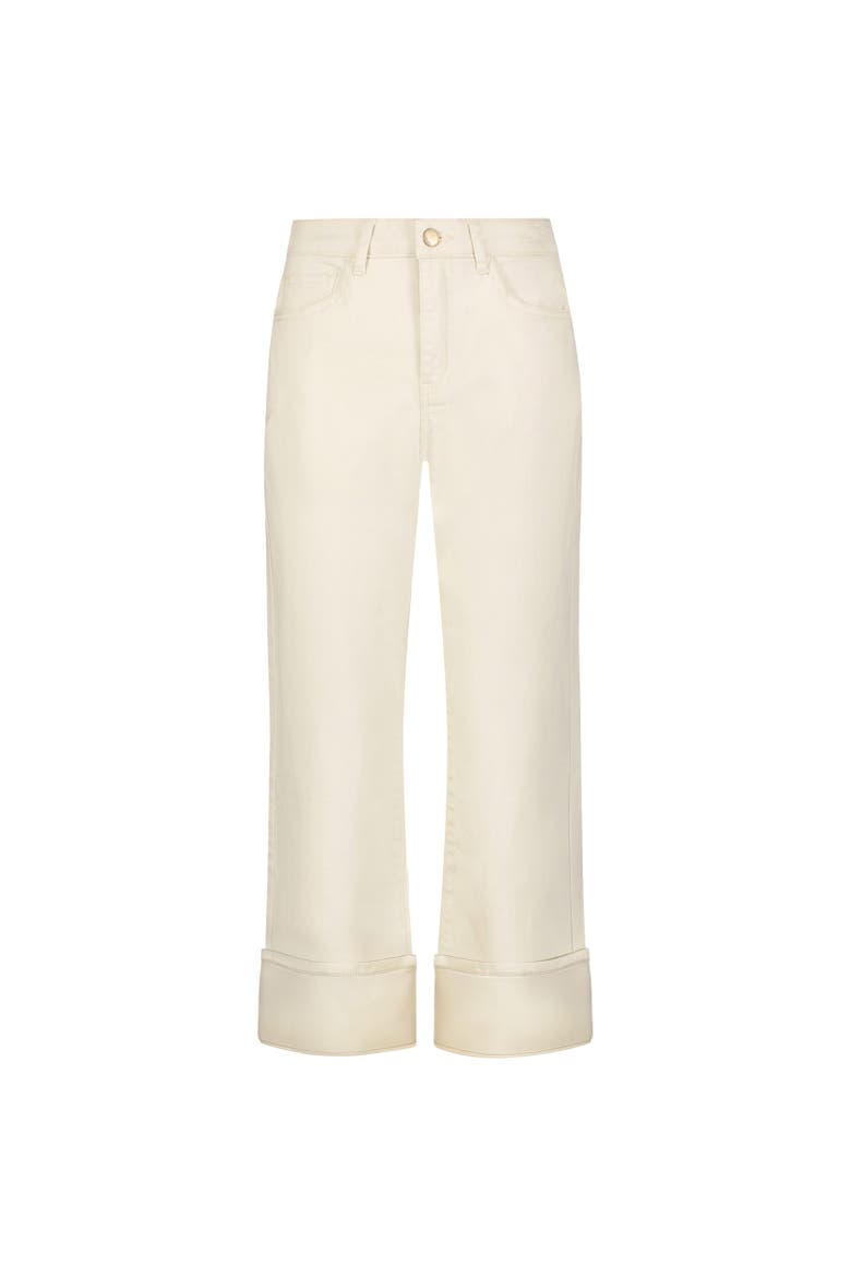 Ren Cropped Cuff Jean, Alternate, color, Ivory