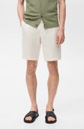 MANGO Slim Fit Linen Bermuda Shorts