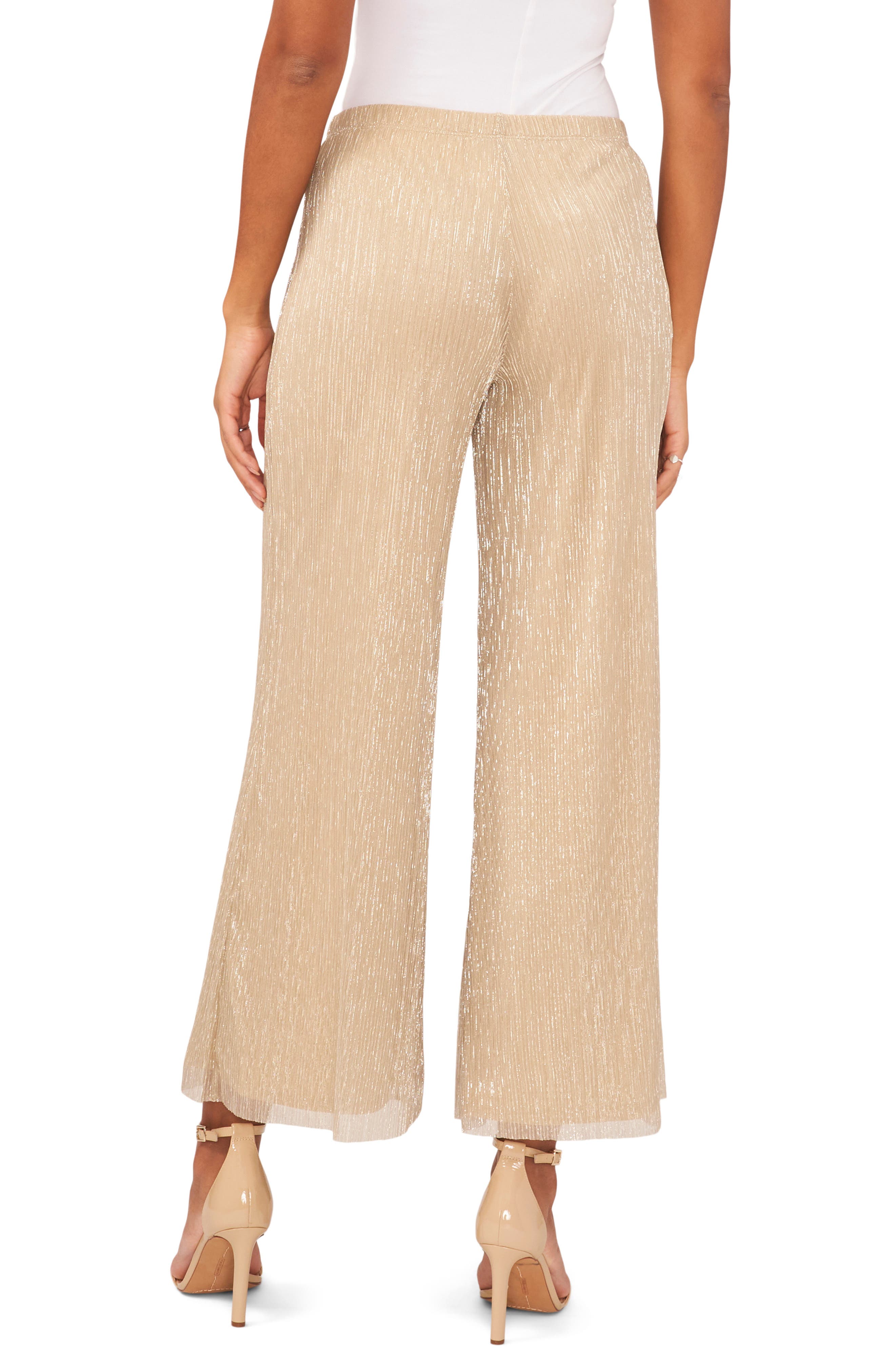 Metallic Mesh Palazzo Pants - image 2