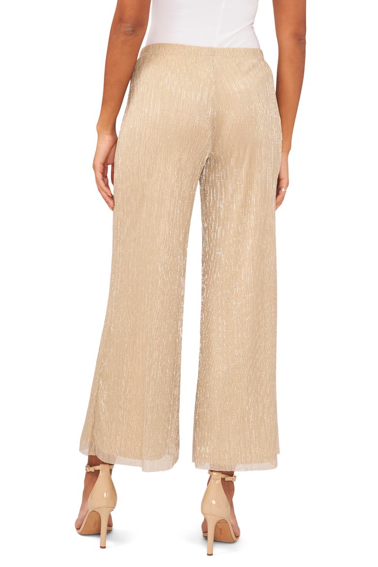 Metallic Mesh Palazzo Pants, Alternate, color, GOLD