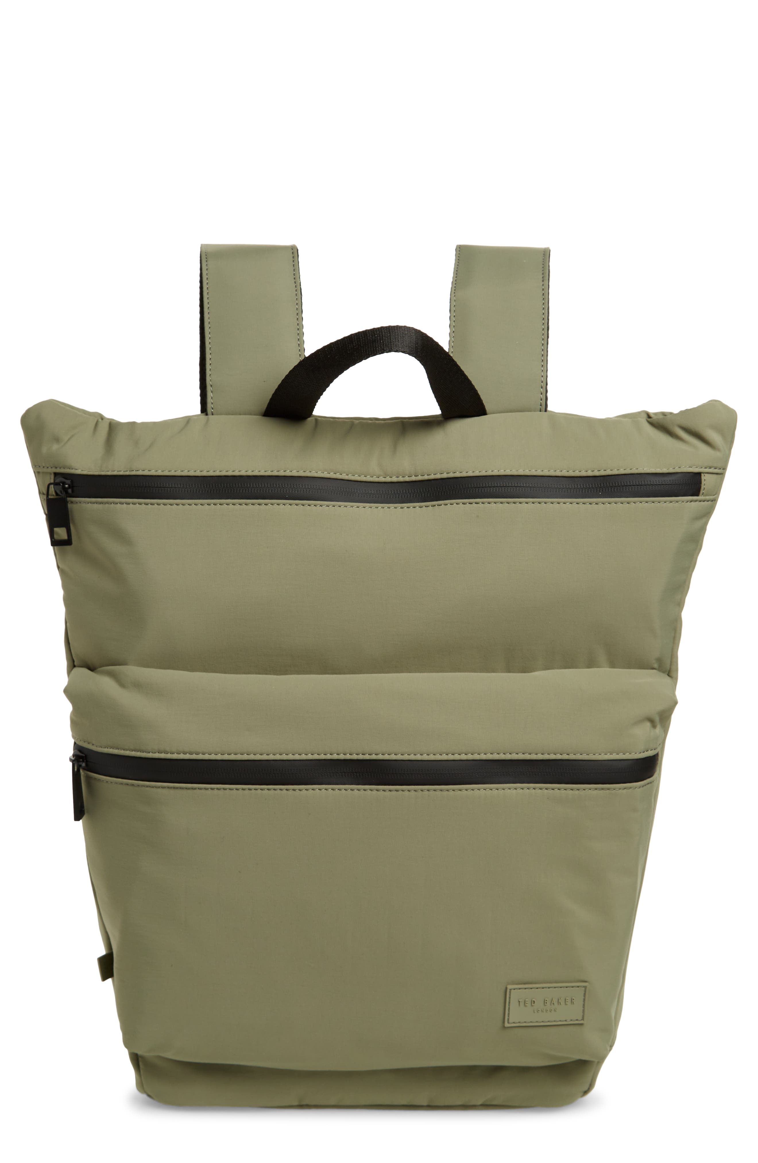 Crayve Paper Touch Nylon Backpack, Main, color, LT-GREEN