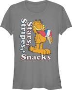 Garfield Junior's Stars Stripes and Snacks Short Sleeve Graphic T-Shirt