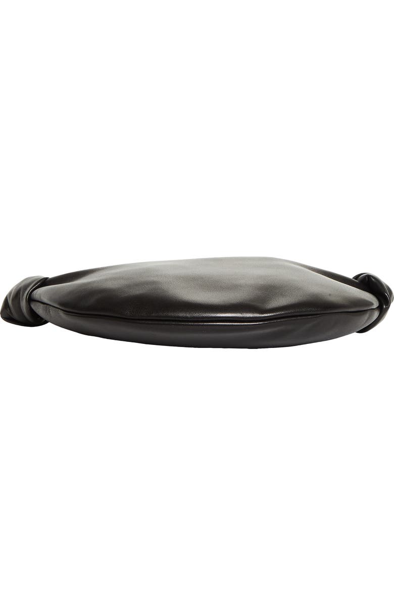 Saint Laurent Mini Amalia Suede Hobo Bag, Alternate, color, Noir