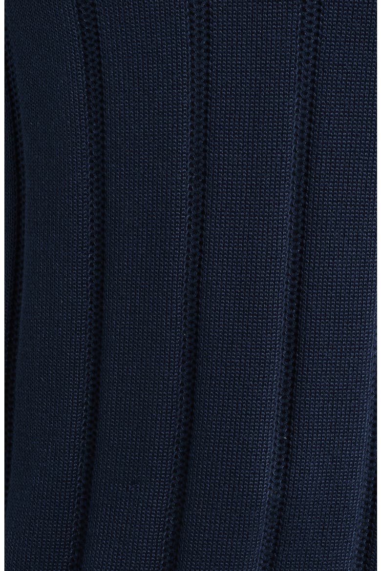 Boxy Short Sleeve Polo Sweater, Alternate, color, NAVY ECLIPSE
