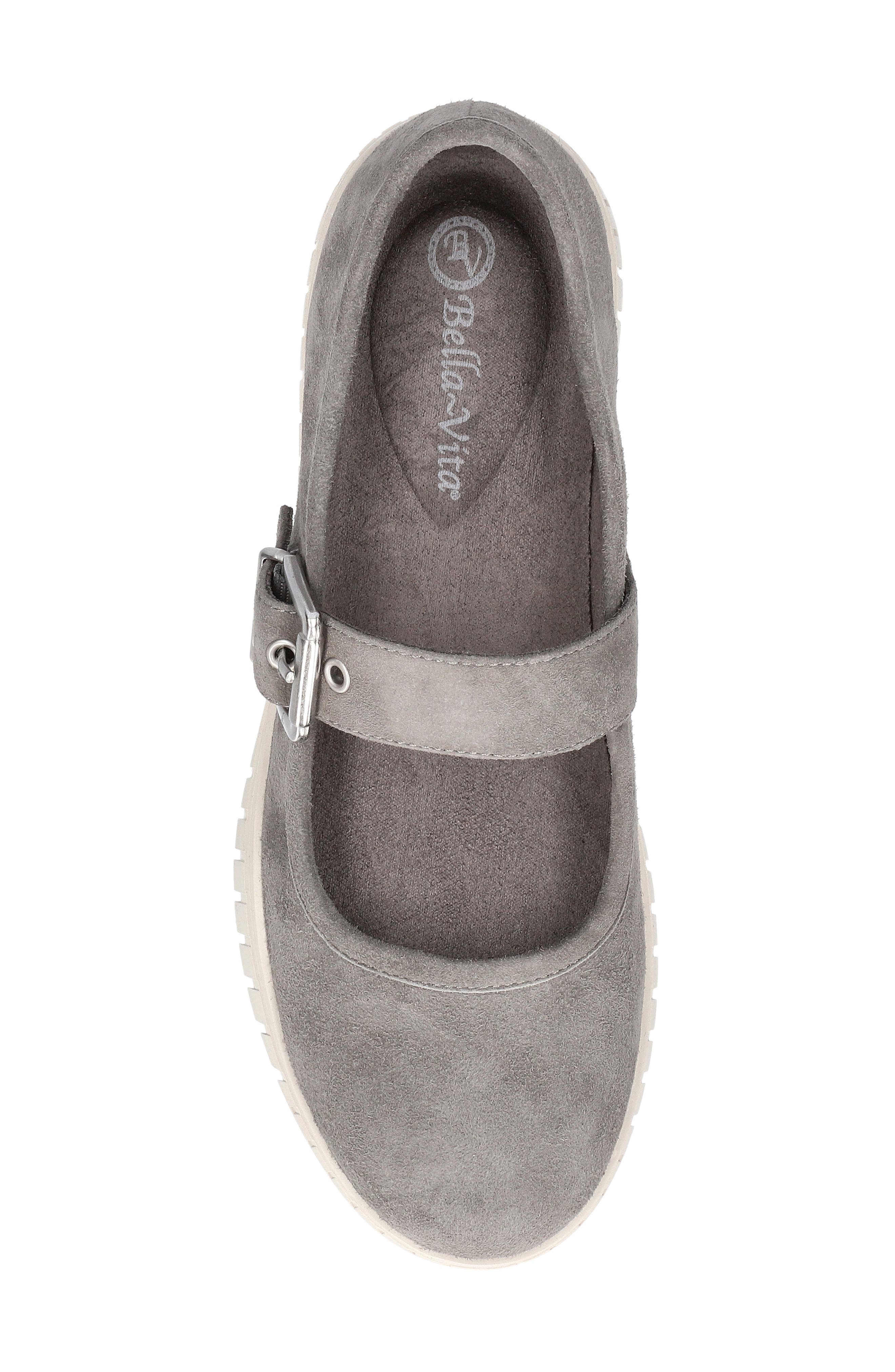 Bella Vita Astro Mary Jane Flat, Alternate, color, Grey Kidsuede Leather