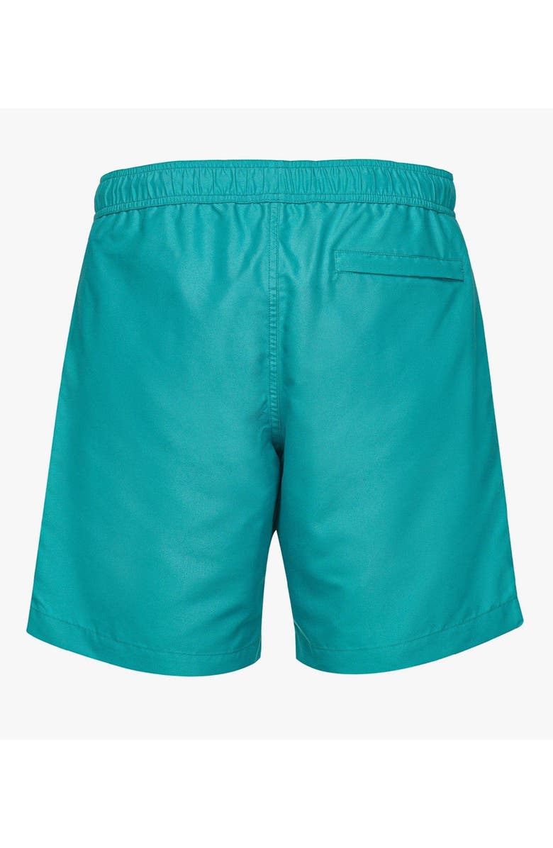 MCM Logo Print Swim Trunks, Alternate, color, Beige