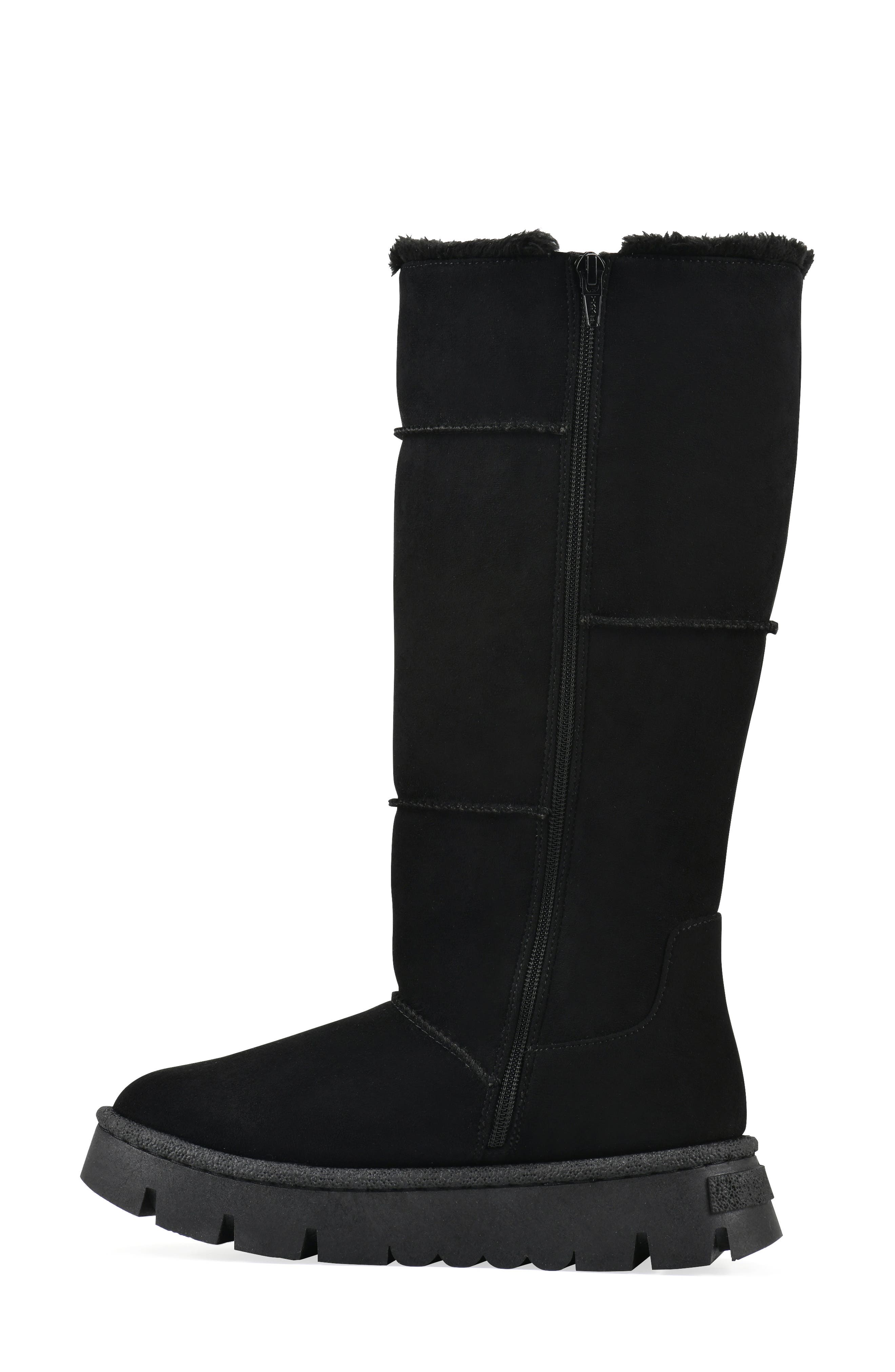 White Mountain Footwear Tru Faux Shearling Boot, Alternate, color, Black