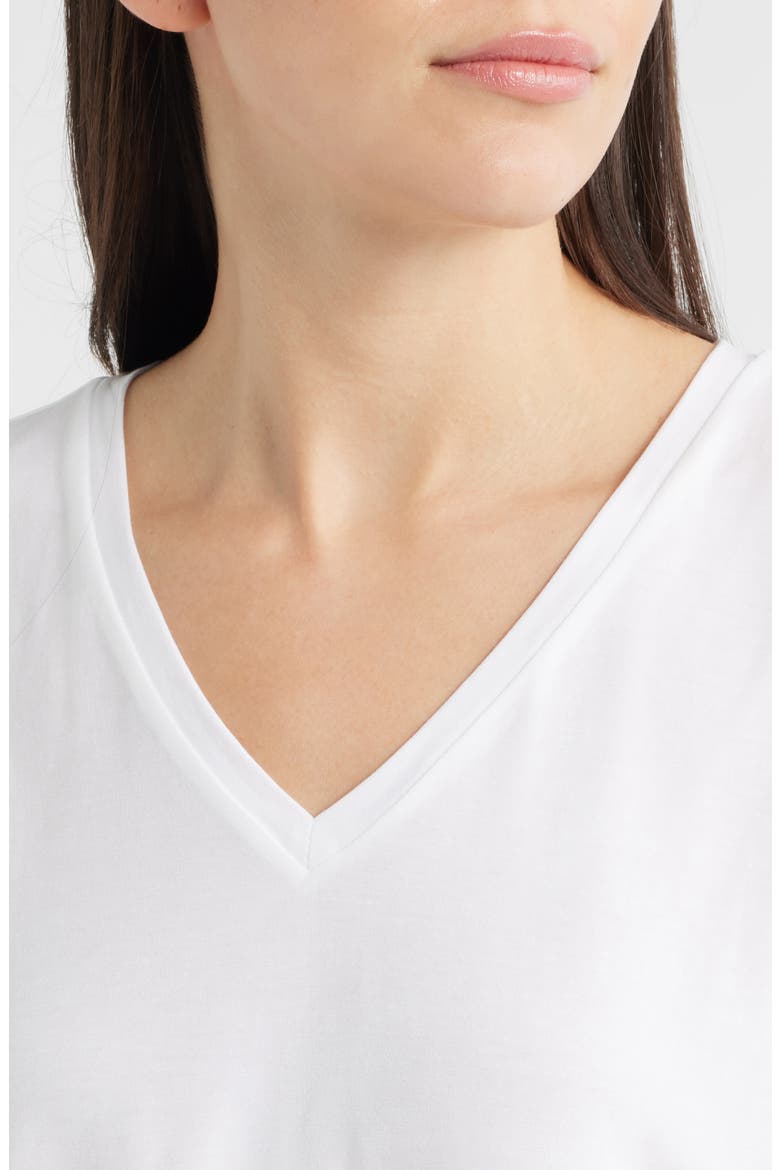 V-Neck Boxy T-Shirt, Alternate, color, WHITE