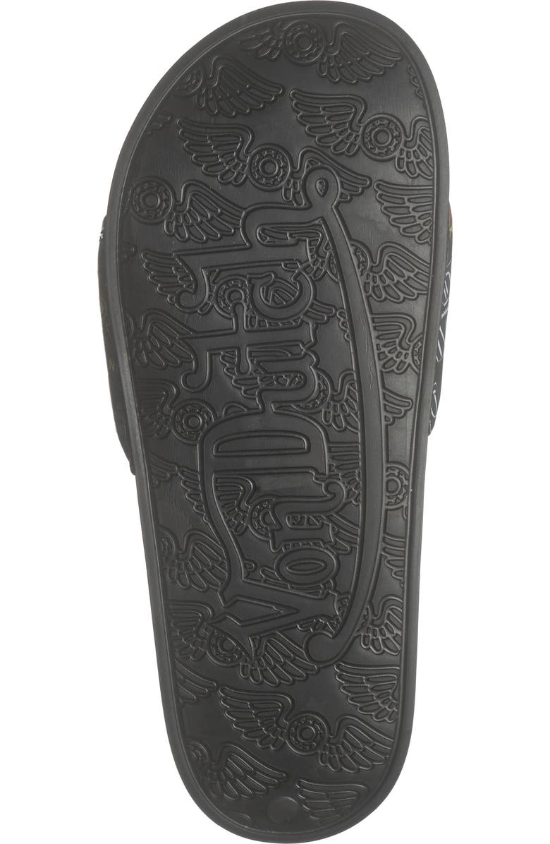 Von Dutch Logo Print Slide Sandal, Alternate, color, Black