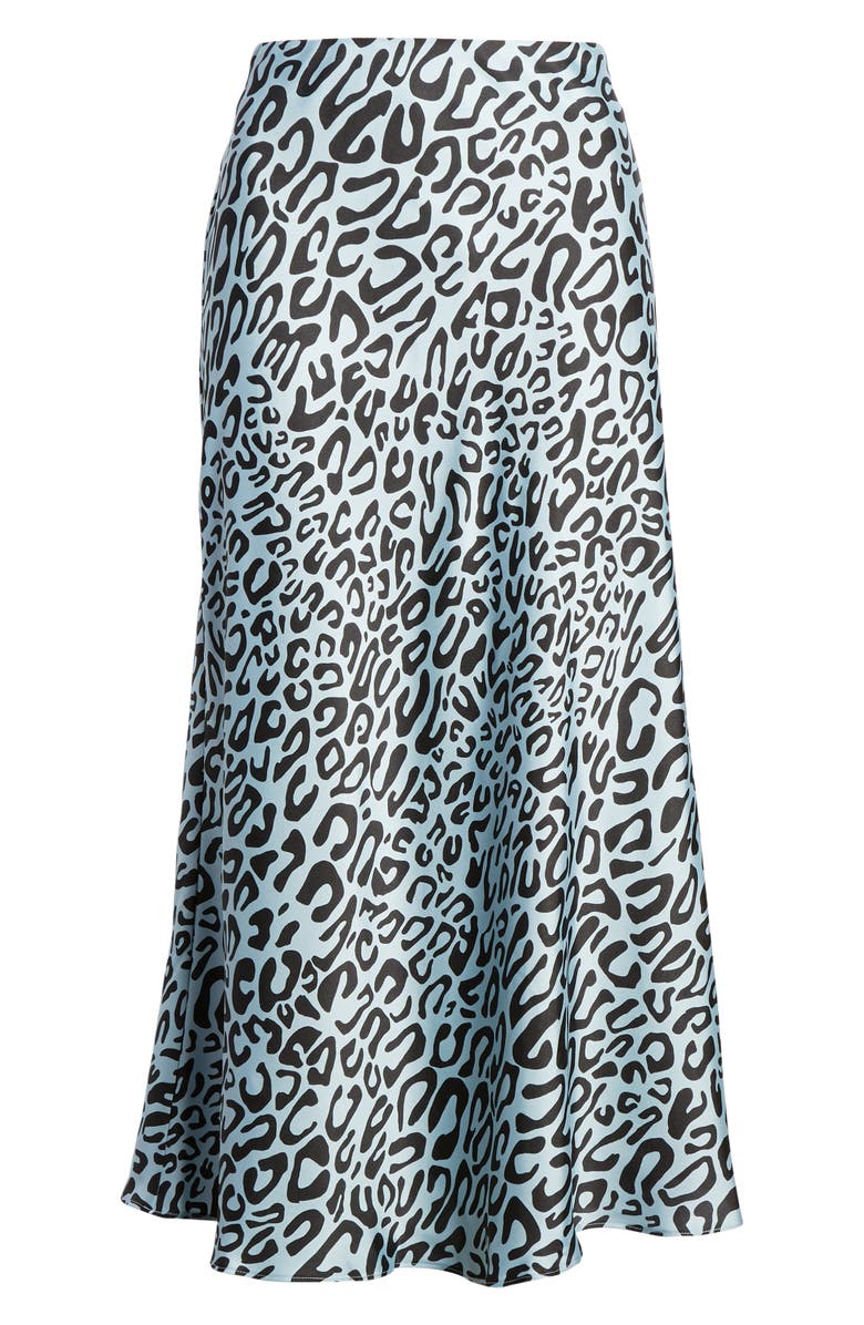 Rebecca Minkoff Davis Leopard Print Midi Skirt, Alternate, color, 