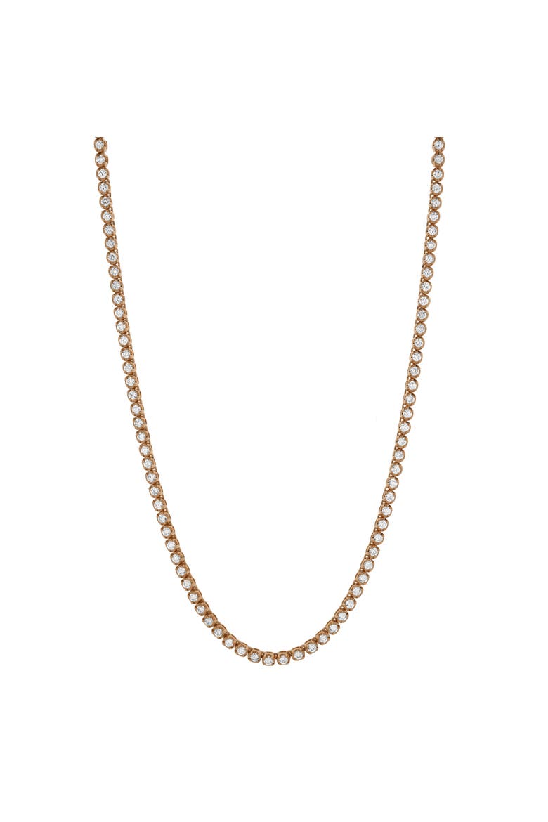 LMJ 14K Rose Gold Diamond Tennis Chain - 4.62 Carats, Alternate, color, 14K Rose Gold