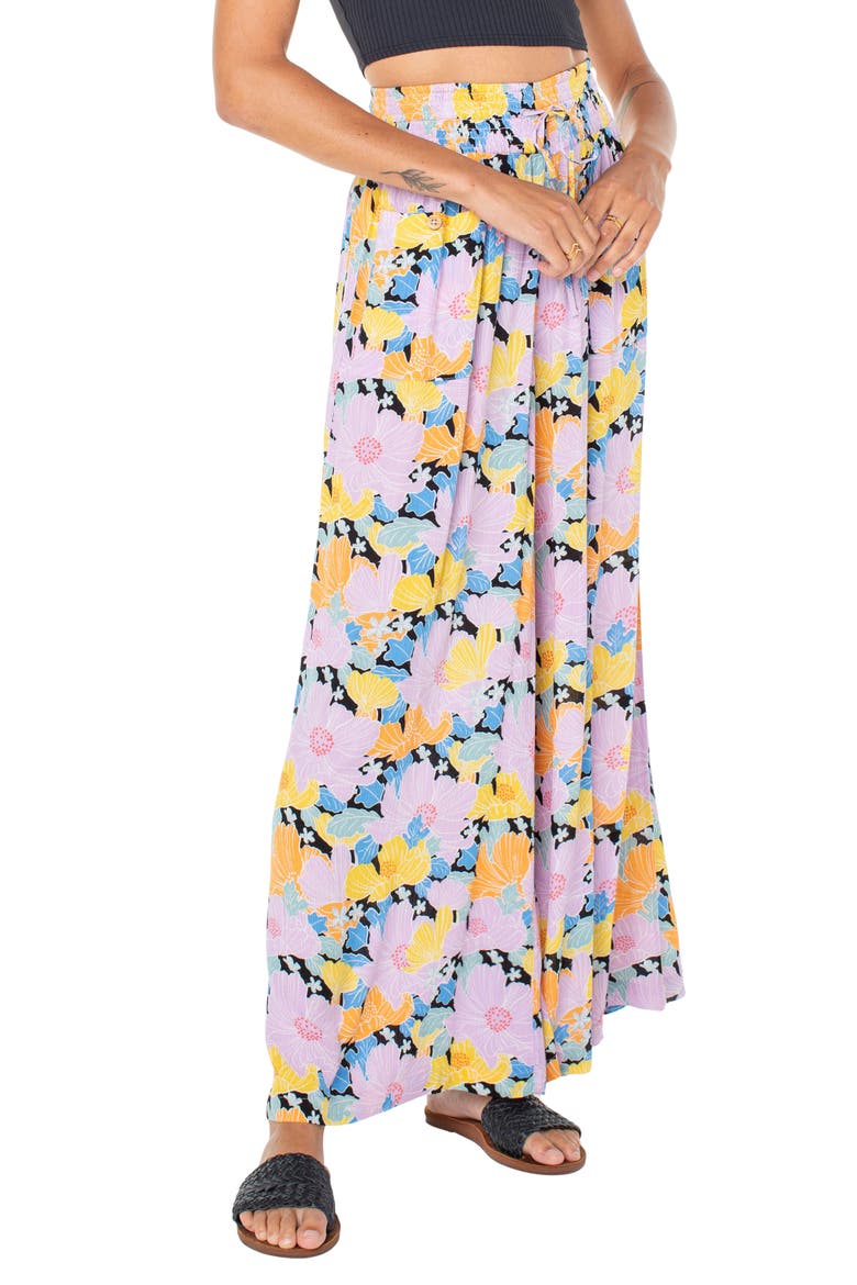 Synset Daze Floral Wide Leg Pants, Alternate, color, ANTHRACITE