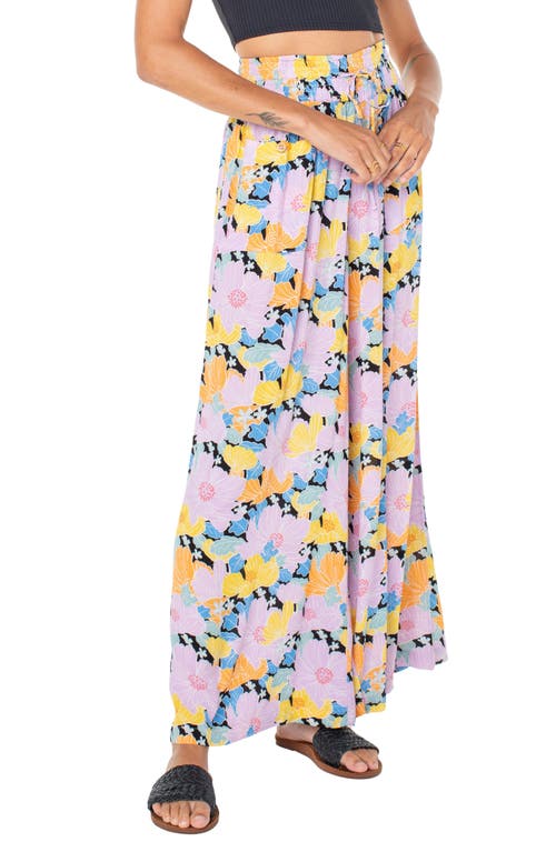 Roxy Synset Daze Floral Wide Leg Pants In Anthracite