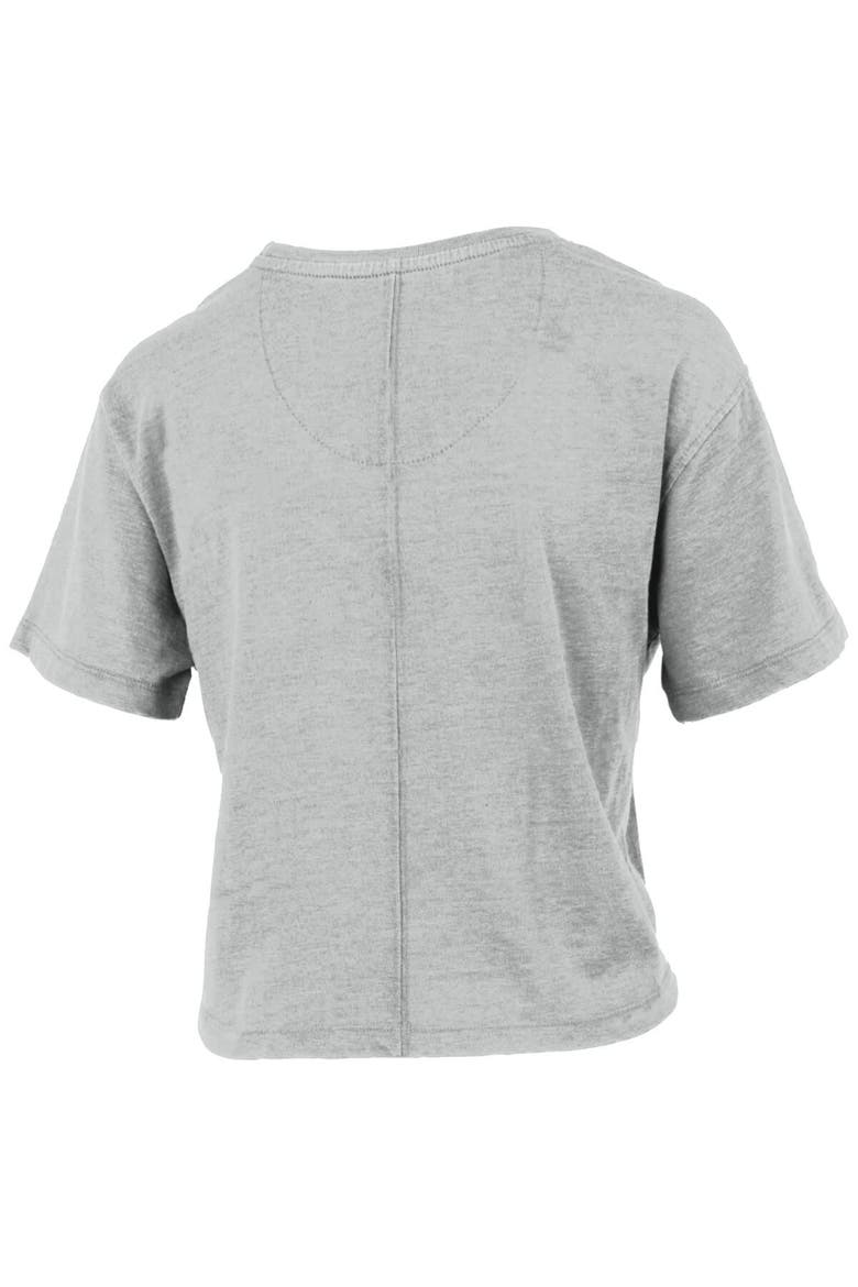 Women's Pressbox  Gray Michigan Wolverines College Football Playoff 2023 National Champions Vintage Waist-Length T-Shirt, Alternate, color, Gray